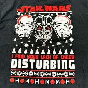 STAR WARS large Darth Vader I Find Your Lack of Cheer Disturbing Holiday T-Shirt